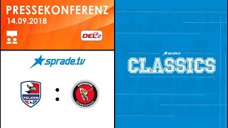 14092018  Pressekonferenz  Heilbronner Falken vs Eispiraten Crimmitschau [upl. by Jeralee]