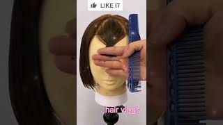 CURTAINS BANDS ♥️♥️♥️ EASY WAY TO CUTshorts hair hairtutorialhaircut curtainshaircutting [upl. by Airehc]