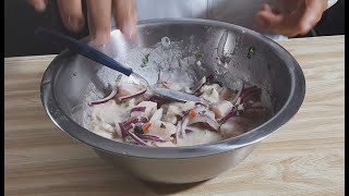 como hacer ceviche peruano facil de hacer [upl. by Kenwee]