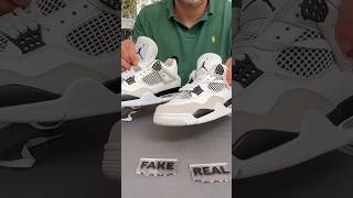 Fake vs Real Nike Air Jordan 4 Retro Military Black Sneakers [upl. by Notrab]