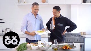 Ottolenghi and Loyle Carner cook delicious vegetarian dishes  British GQ [upl. by Raynata463]