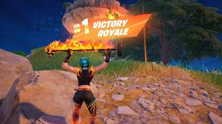 NEW HELMET ON CINDER SKIN IN FORTNITE PS5  A VICTORY ROYALE WIN SOLO [upl. by Akahc]