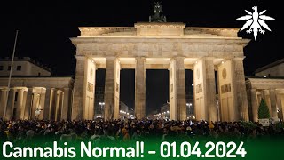 Cannabis Normal  Ankiffen am Brandenburger Tor 01042024 [upl. by Idnas]