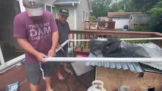 Fixing gutter and screen door [upl. by Kinsley]