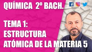 Estructura atómica de la materia 5  Tema 1  Química 2 Bachillerato  Números cuánticos [upl. by Nirac]