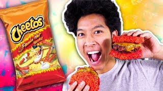 DIY Hot Cheetos Ramen Burger [upl. by Jermayne]