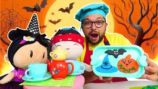 İbrahimin restoranı  Balkabağı kurabiyesi yapalım Cadılar bayramını kutluyoruz Halloween video [upl. by Maurene100]