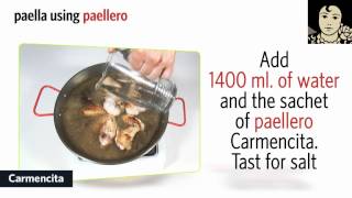 How to make a paella with Paellero Carmencita [upl. by Hpeosj775]