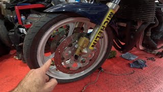 Suzuki GSXR1100 Slabside rebuild Part 5 Tyres woes and more knackered parts [upl. by Irama]