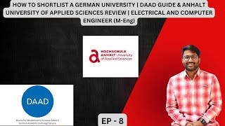 How to Shortlist German University  DAAD Guide amp Anhalt Uni of Applied Sciences Review  Ep 8 [upl. by Eenrahc]