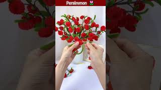 DIY Pipe Cleaners Persimmon  Easy DIY Gifts Persimmon DIY Flower diyflowers flowerstips [upl. by Liebman]