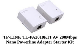 TPLink TLPA2010KIT AV 200Mbps Nano Powerline Adapter Starter Kit [upl. by Airdnoed]