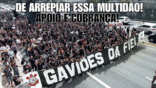 INVASÃO da TORCIDA DO CORINTHIANS GAVIÕES INVADE AVENIDA com APOIO e COBRANÇA  Timão 1x1 Juventude [upl. by Acinoed]