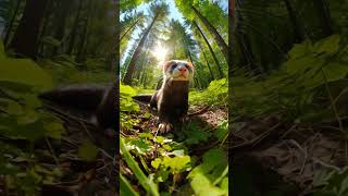 Ferret In Jungle ferret animal ferretfun aiinsights ai ytshorts shorts jungle [upl. by Sebastien801]