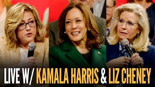 LIVE The Bulwarks Sarah Longwell Interviews Kamala Harris amp Liz Cheney in Pennsylvania [upl. by Aldric908]