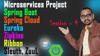 4 Microservices With Spring Boot Project  Spring Cloud Config Server  EurekaSpringCloudZUUL [upl. by Chrisy]