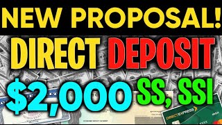 NEW PROPOSAL DIRECT DEPOSIT OF 2000 CHECK FOR SSI SSDI SENIORS NEW 5230 ONETIME DEPOSIT [upl. by Lucinda]