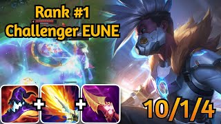 Rank 1 Ekko Challenger Eune 1014  League of Legends  Game With Mhmd [upl. by Awahsoj325]