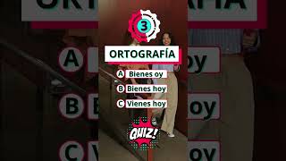 gramáticaespañol testdeculturageneral quizculturageneral quiz ortografía examen acertijos [upl. by Atinauj]