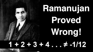 Ramanujan proved wrong 1  2  3  4    ≠ 112 [upl. by Eenalem24]