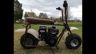 Baja Doodlebug Mini Bike Restoration212cc Predator Engine Swap [upl. by Teiluj]