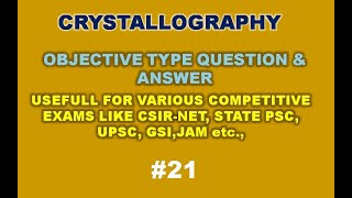 Objective Geology – Crystallography MCQs 21 [upl. by Faunia]