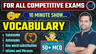 Master Vocabulary Top 50 Synonyms for Competitive Exams  RAPID FIRE SERIES VOCABULARY 2024 [upl. by Yatnwahs]