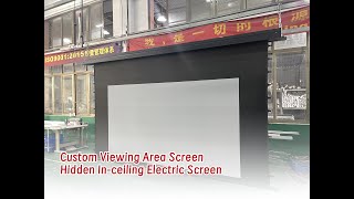 Customize Black Frame Area Concealed Hidden InCeiling Recessed Electric Tensioned Projector Screen [upl. by Tonye]