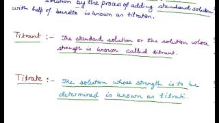 Titrimetric Analysis Titration Titrant Titrate Classification of Titration [upl. by Orford]