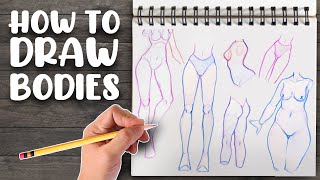 HOW TO DRAW FEMALE BODIES  Easy Tutorial [upl. by Ikairik975]