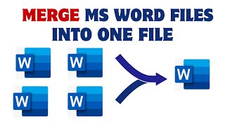 How To Merge Ms Word Files Into One File  Combine Ms Word Documents [upl. by Eriam]