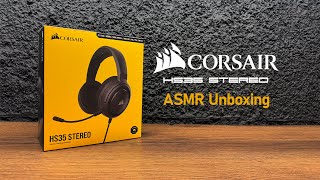 ASMR Unboxing of Corsair HS35 Stereo Headset by Intellence [upl. by Senior]