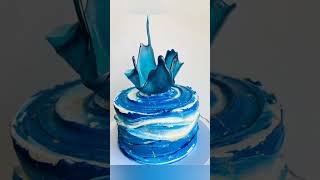 Geode Cake Tutorial  How To Create A Crystal Geode Cake cakedesign youtubeshorts shorts cake [upl. by Carma]