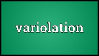 Variolation Meaning [upl. by Atteuqcaj]