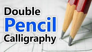 Writing Italic Calligraphy with two pencils [upl. by Ariadne]