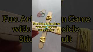 Fun Articulation Game with DIY Popsicle Stick Catapult shots speechpathology articulation diy [upl. by Oralie157]