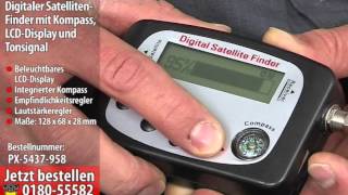 Digitaler SatellitenFinder mit Kompass LCDDisplay und Tonsignal [upl. by Schlosser]