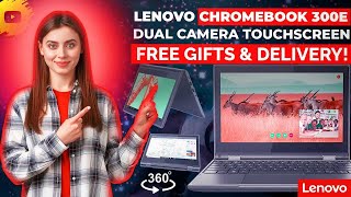 Lenovo Chromebook 300e  Dual Camera Touchscreen Free Gifts amp Delivery [upl. by Atekihs]