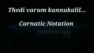 Thedi varum kannukalil Carnatic NotationPallavipart 1 [upl. by Nauqan]