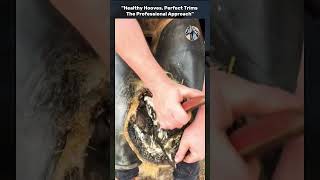 Healthy Hooves Perfect Trims The Professional Approach horsecare satisfying shorts wood [upl. by Swanhildas]