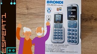 Brondi Amico Home cellulare per persone Anziane A casa come Fuori [upl. by Cirad]