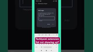 Tachiyomi extension list not showing up tutorial tachiyomi [upl. by Flavio199]