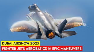 Highlighting Fighter Jets Dazzling Aerobatics at the Dubai Airshow 2023 [upl. by Tillio]