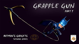 Grapple hook gun with blender  Batmans gadget tutorial series [upl. by Eenahpets204]