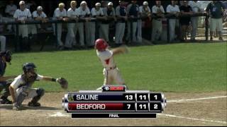 MHSAA Baseball Div 1 Regional Final Bedford vs Saline Webclip [upl. by Attiuqal]