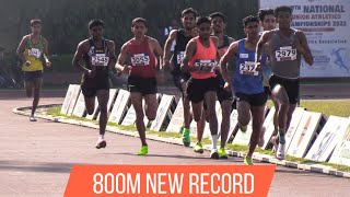 800m Men Heat New Record  37th Junior National Athletics Championship 2022 [upl. by Launame602]