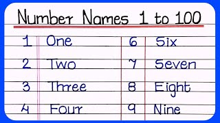 Number Names 1 to 100 In English  One to Hundred Spelling  1 To 100 Spelling  1 to 100 tak [upl. by Kilar302]