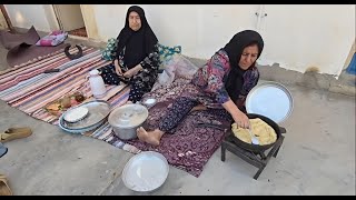 Baking local bread with my grandmother and grandmothers mother in our simple village [upl. by Aleksandr]