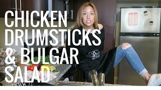 June Cooks Wild Garden Chicken Drumsticks and Bulgar Salad  Ep 1 [upl. by Tsirhc]