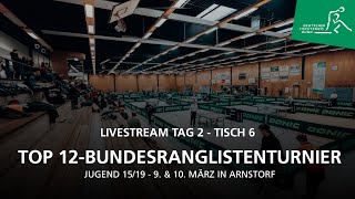 DTTB TOP 12Ranglistenturnier 2024 in Arnstorf I Tag 2  Tisch 6 [upl. by Theola678]